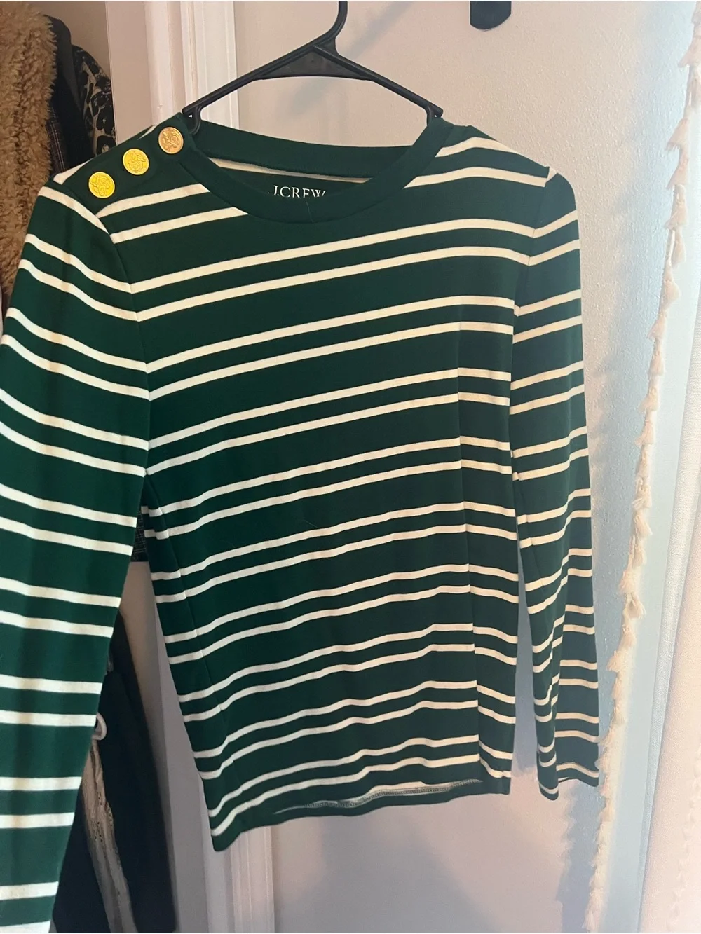 J Crew Perfect Fit Striped Long Sleeve Top